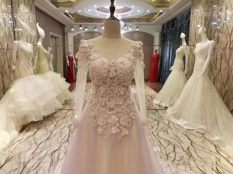 New Arrival 2017 Multi-Color Marriage Pale Pink Wedding Dresses