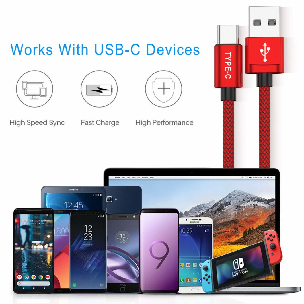 Colorful Fast Charging Charger for Mobile Phone Sync Data USB Cable