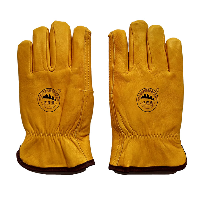 Protective Warm Leather Riggers Gloves for Miners with Full Lining