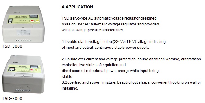 Tsd Servo-Type AC Automatic Voltage Regulator