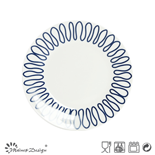 26.5cm Porcelain Dinner Plate with Decal Pop Style Design