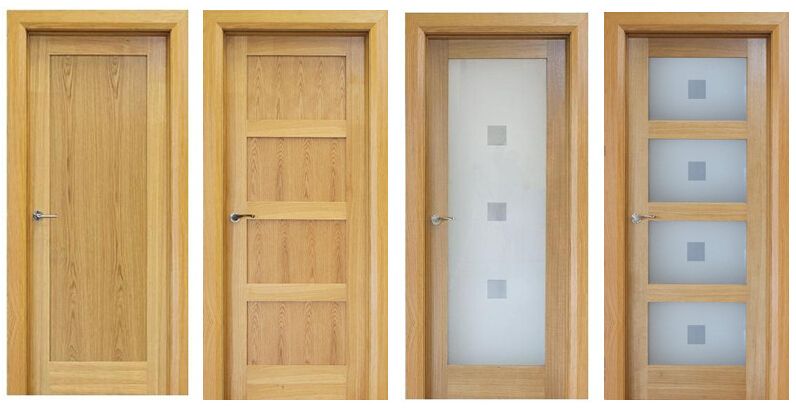 Lite/Glass Shaker Panel White Oak French Door