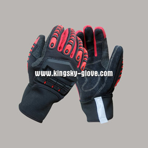 Cow Split Leather High Impact Protective TPR Work Glove