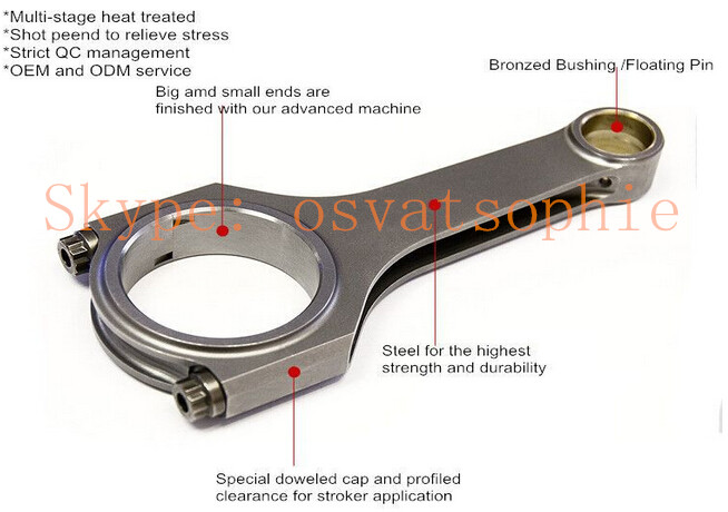 Street Car Connecting Rod for Honda K24A with Stainless Steel