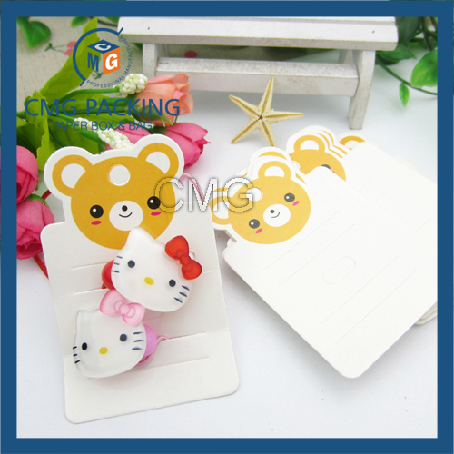 White PVC One Color Printing Jewelry Set Card (CMG-078)