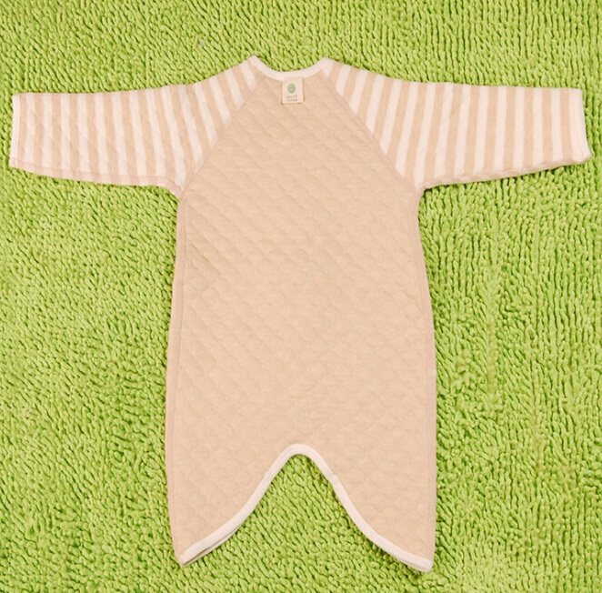 Organic Cotton Striped Baby Long Sleeve Winter Romper