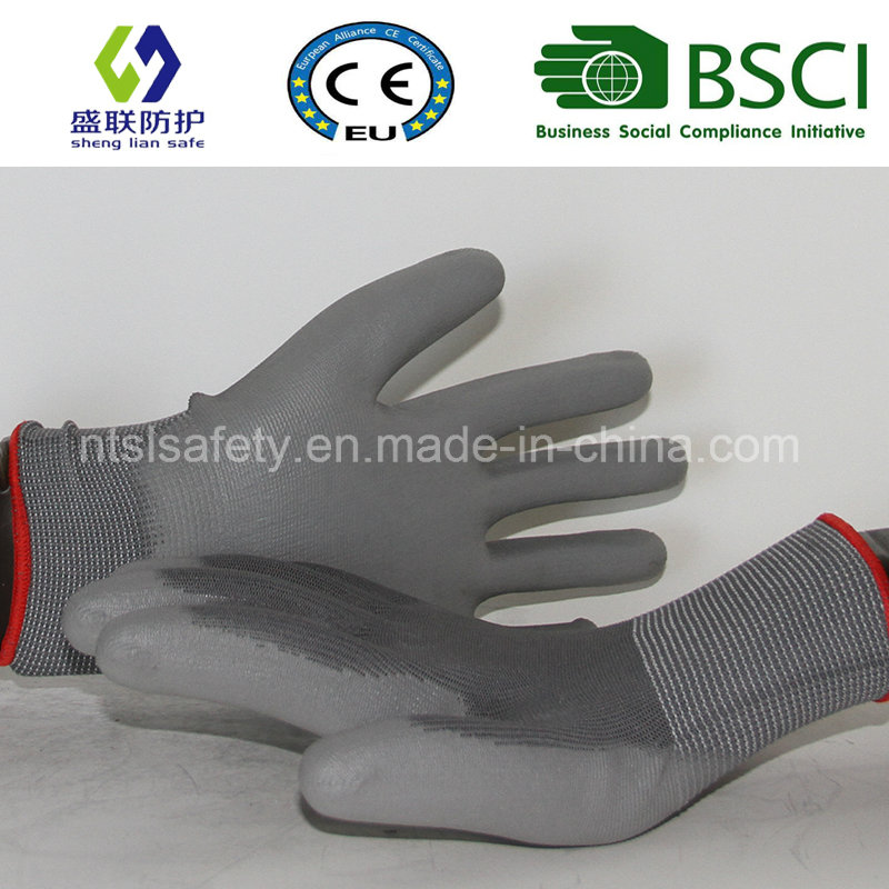 13G Gray Polyester Liner with PU Coating (SL-PU202 (4))