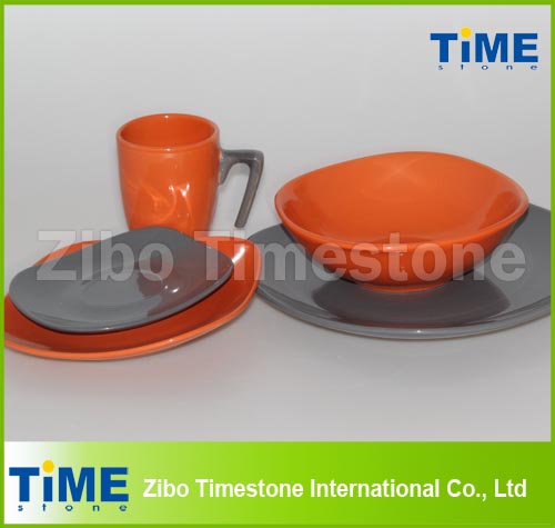 Colorful Modern Square Dinner Set