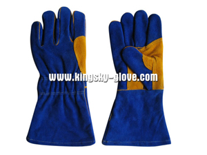 Premium Split Leather Welding Work Glove--6512