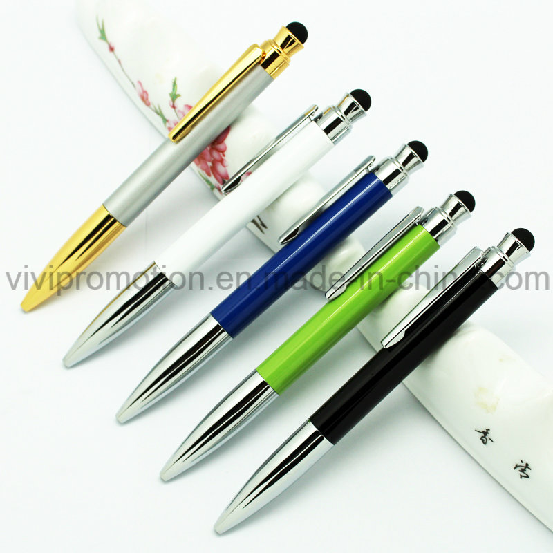 New Arrival Quality Metal Ball Pen with Stylus Touch Pen for Gift (IP138)