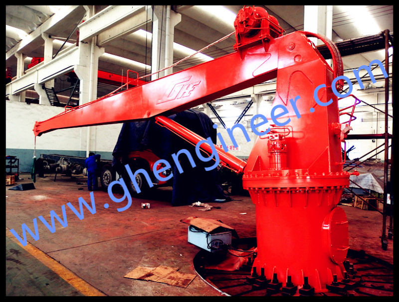 8t 10t Electrical Stiff Boom Marine Pedestal Crane