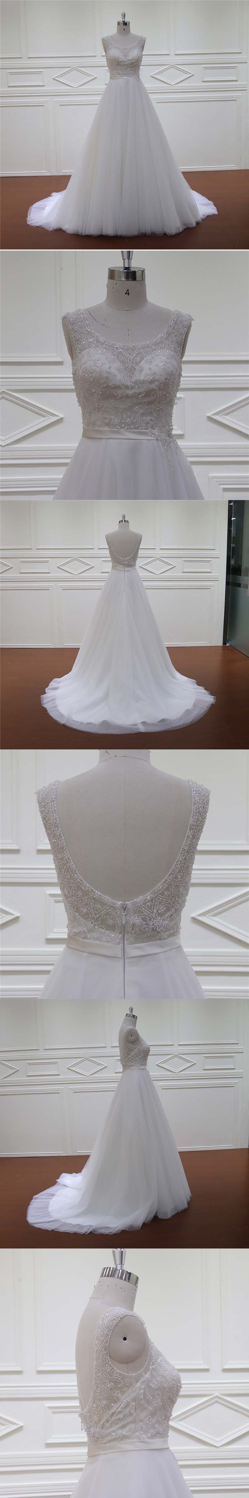 Exquisite Beading A-Line Bridal Dress