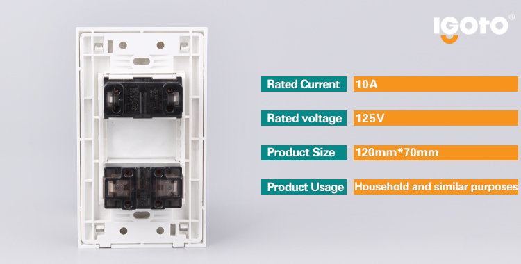 1 Gang Switch 2 Pin Socket for Latin American Market