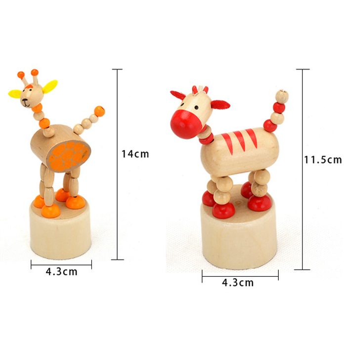 2015 Hot Sale Toy Spring Animal, Wooden Toy Spring Animal for Baby, Educational Toy Animal Spring W06D077