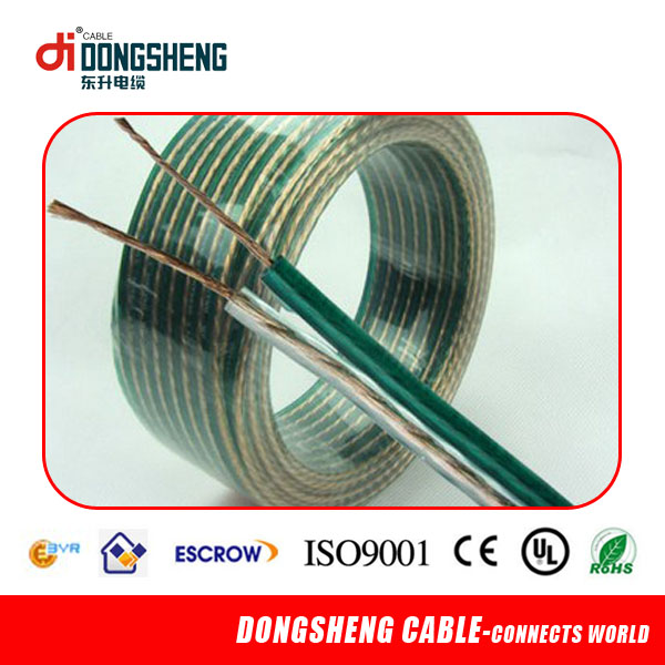 Transparent Speaker Wire for Audio Device/Speaker/Electrical Equipment, CE Certified Speaker Cable