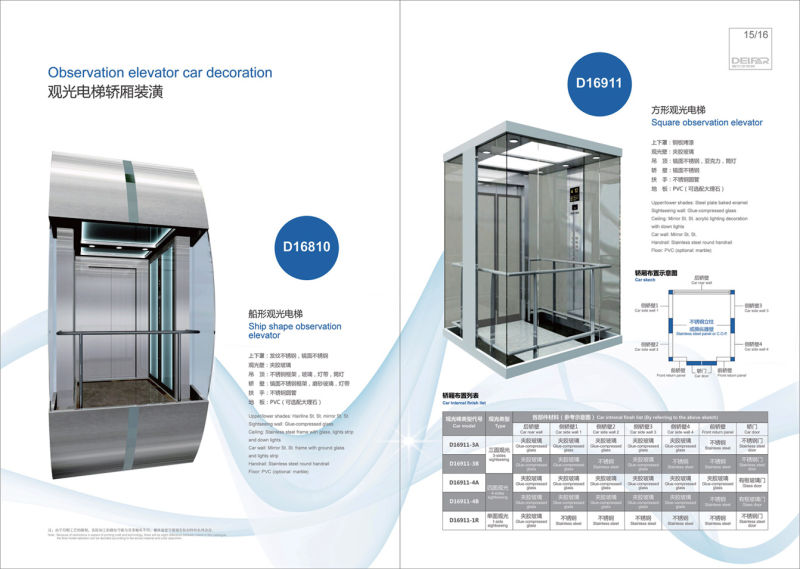 Panoramic Elevator Luxury Decoration