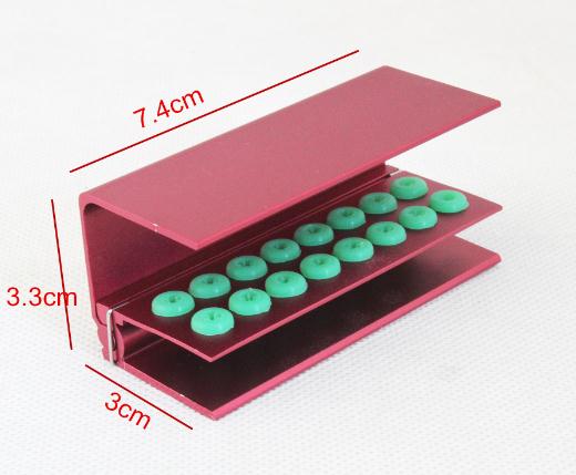 Rj123 Dental 16 Hole Bur Stand with Silicone Ring