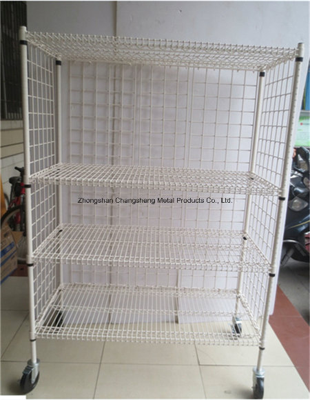 NSF Powder Coating Metal Wire Security Cart Factory