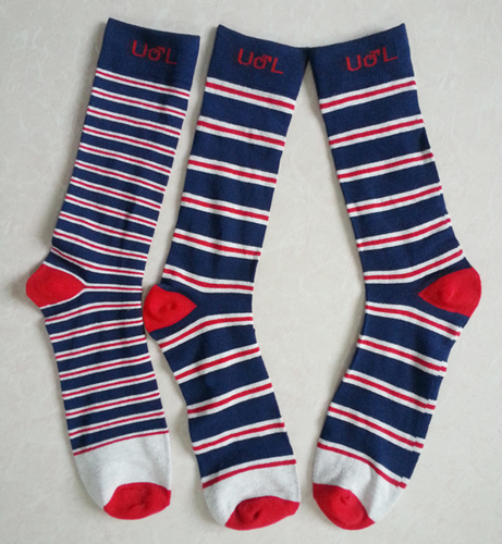 Multiple Stripes Cotton Man Trouser Socks with Custom Logo