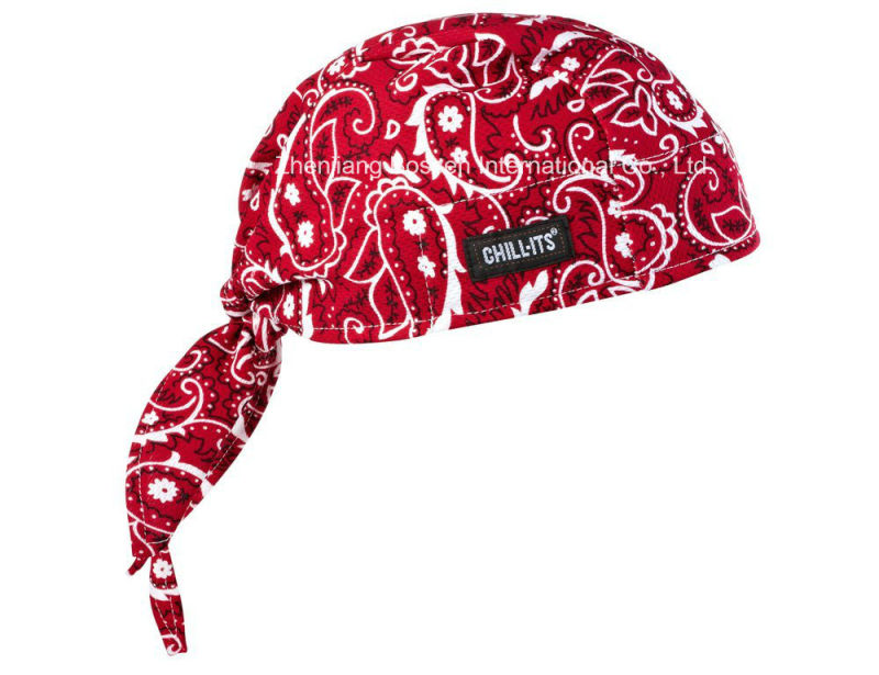 OEM Produce Paisley Cotton Biker Sports Doo Rag Red Paisley Bandana Headwrap Cycling Head Scarf