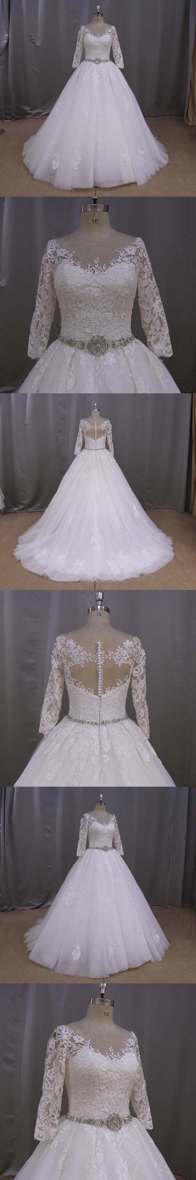 Appliqued A-Line Bridal Dress Reasonable Price