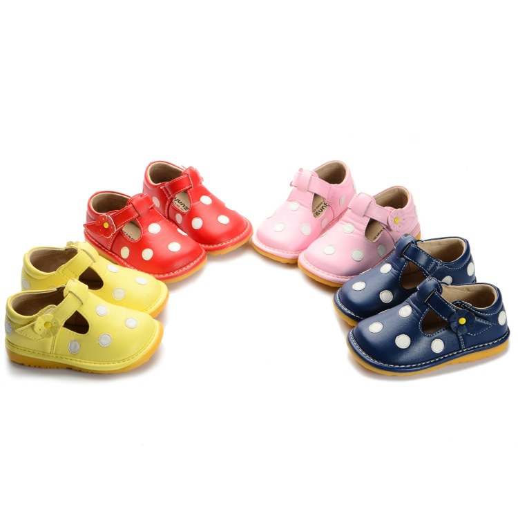 Pink with White Polka Dots Baby Shoes