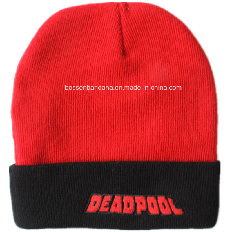 Custom Made Logo Embroidered Promotioanl Acrylic Knitted Beanie Hat