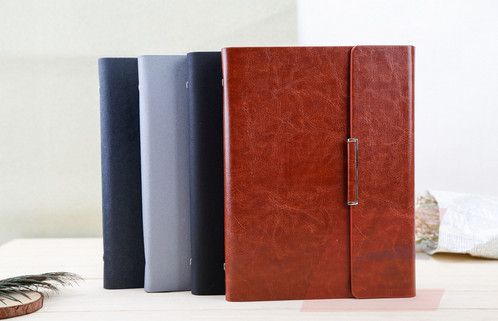 A5 Travel Filler Paper PU Leather Notebook with Power Bank