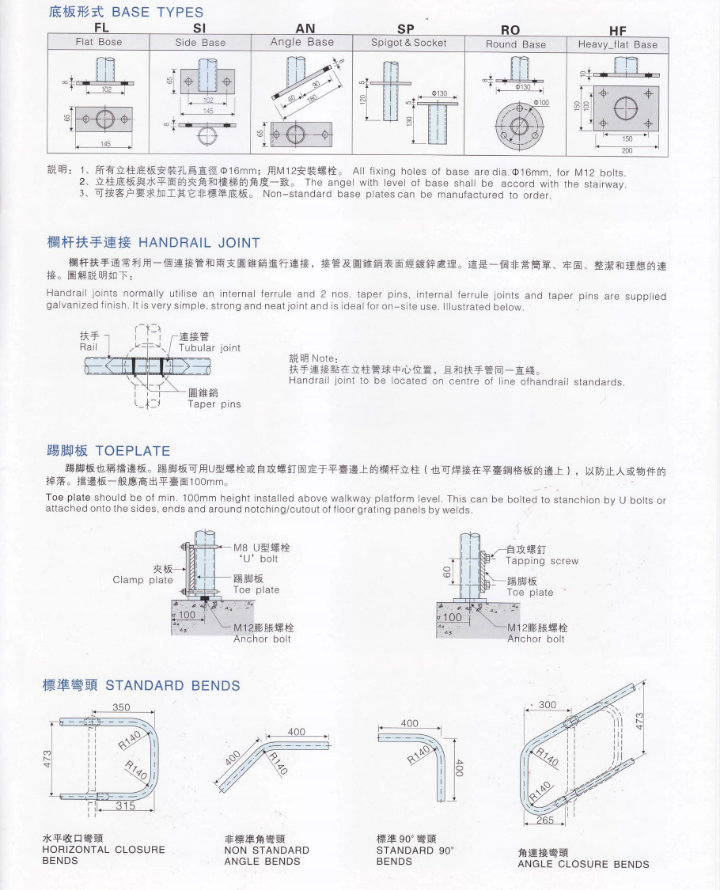 Aluminum Extension Ladder Railing