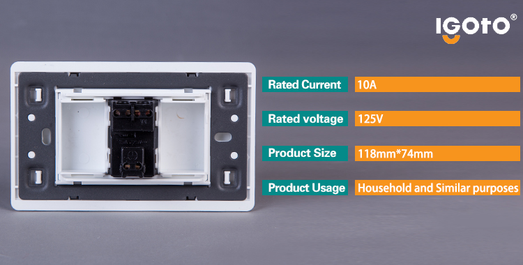 South American White Color 3 Pin Socket