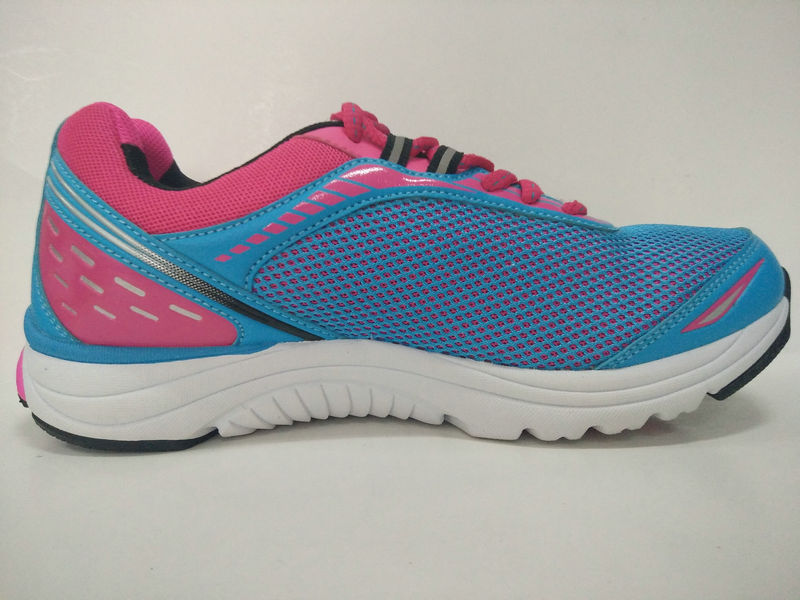 Blue Pink Kpu Running Shoes for Ladies