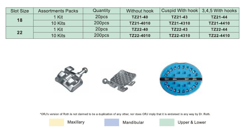 Dental Diamond Series Roth Bracket