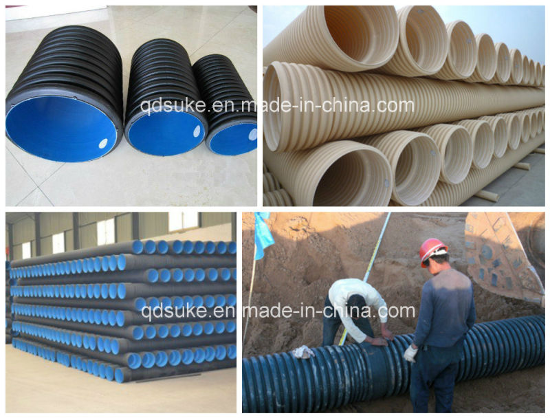 PVC/PE Double Wall Corrugated Pipe Extrusion Production Line