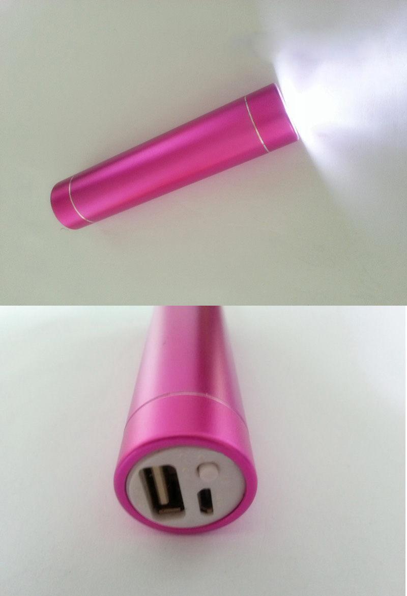 Rechargeable Power Bank Mini LED Flash Light, Power Bank Flashlight