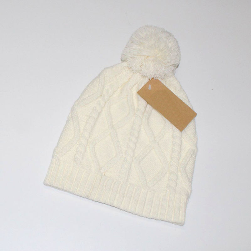 Unisex Knitted Cable Diamond Print Winter Warm Hat Beanie (HW148)