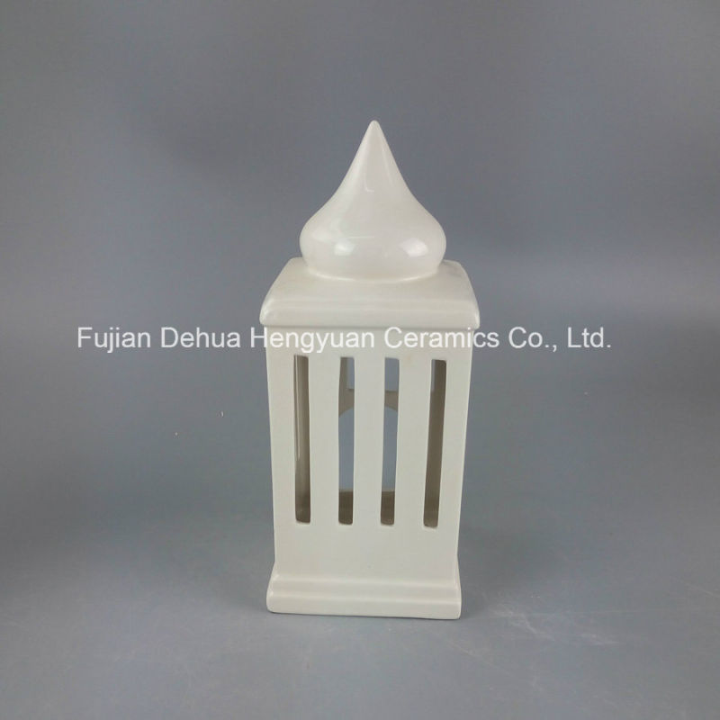 High Quality High-Rise Shape Ceramic Candle Holder House