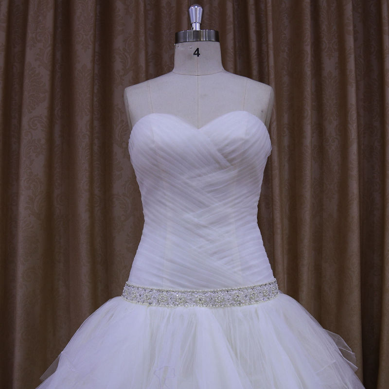 Many Layered Ruche Bodice Wedding Dresses