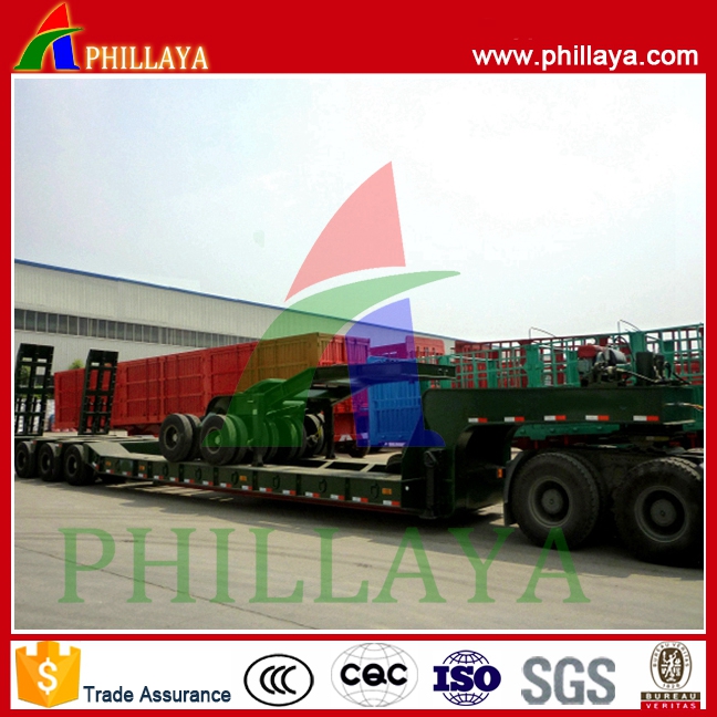 Diesel Type Modular Excavator Heavy Machine Transport Lowbed Semi Trailer Heavy Duty Truck