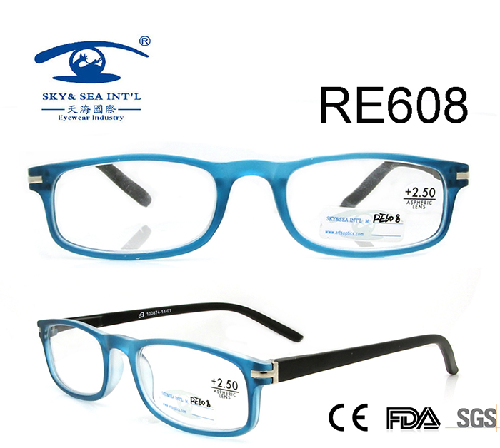 Rectangle Frame Spring Hinge Custom Reading Glasses (RE608)