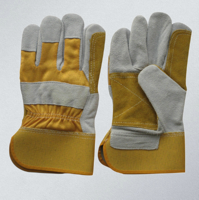 Yellow Cow Split Leather Double Palm Leather Glove (3060.01)