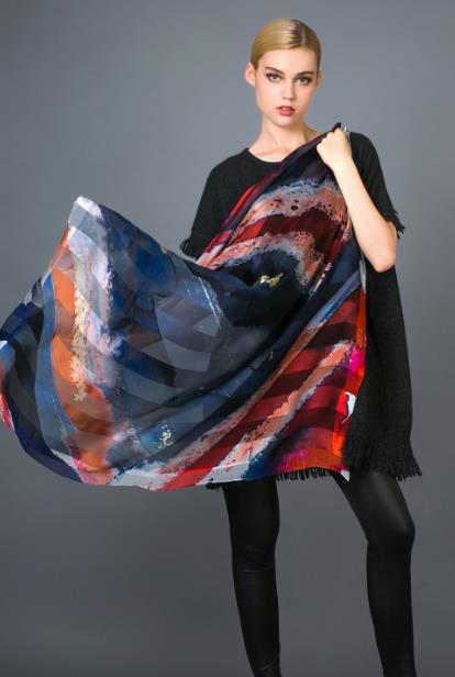 Silk Digital Print Scarf