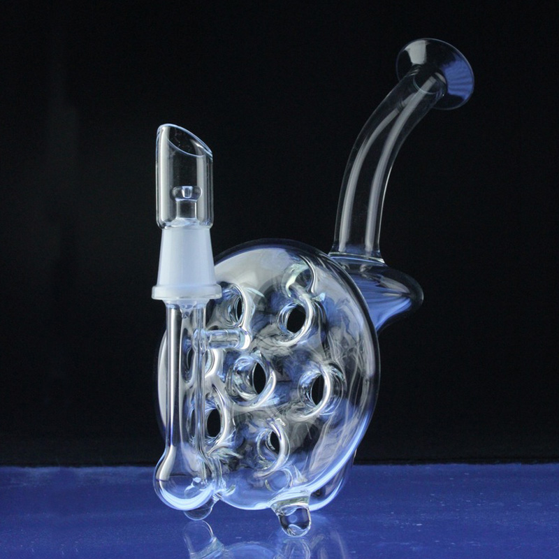 Double Stage Recycler Hookah Glass Smoking Water Pipes (ES-GB-301)