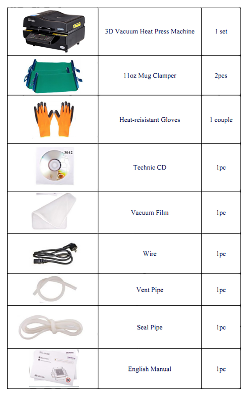 Multi-Function 3D Sublimation Heat Press Machine for Transfer Printing