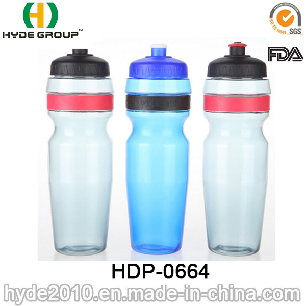 750ml Biking BPA Free Plastic Sport Water Bottle, PE Plastic Running Water Bottle (HDP-0664)