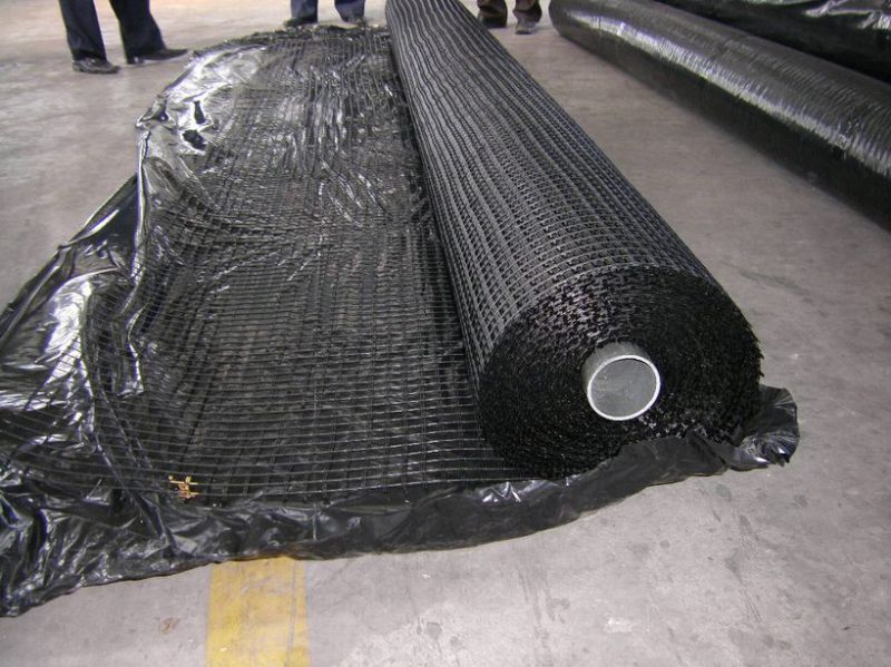 Self-Adhesive Glass Fiber Bitumen Coated Reinforcement Geogrid ASTM D 5261