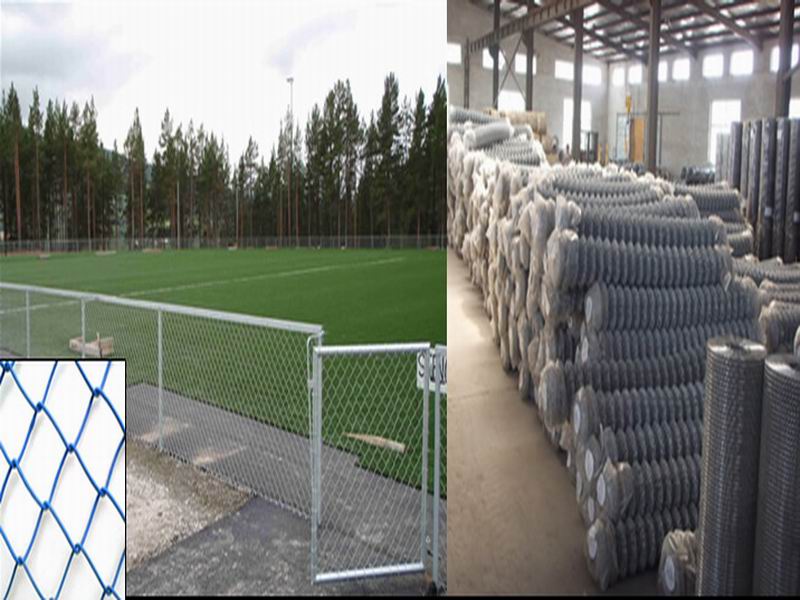 Galvanized or PVC Coated Temporary Construction Chain Link Fence