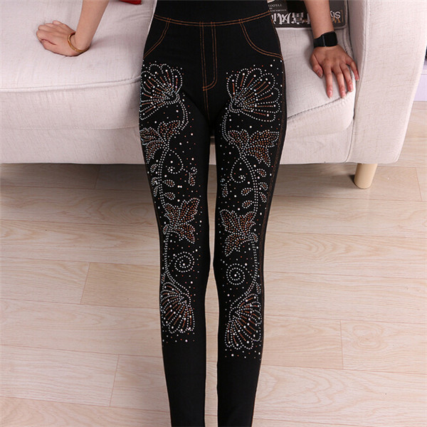 Yiwu Factory Direct New Lady Korean Slim Denim Leggings