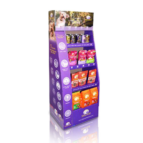 Pop Cardboard Display Stand for Coffee, Paper Display Shelf