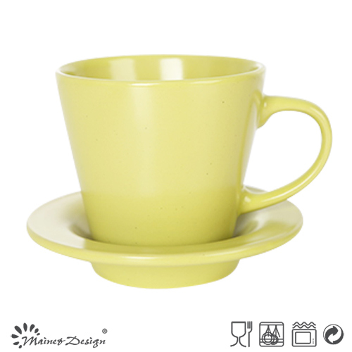 8oz Cup and Saucer Full Glazed Color Design