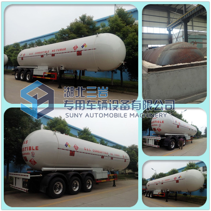 58500L Customized Q345r/Q370r Air Suspension BPW 3-Axle LPG Propane Trailer (58.5m3 58.5cbm 58500L 58.5KL 24.5ton)